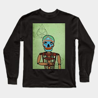 PuppetMask NFT with MexicanEye Color and PaintedSkin Color Long Sleeve T-Shirt